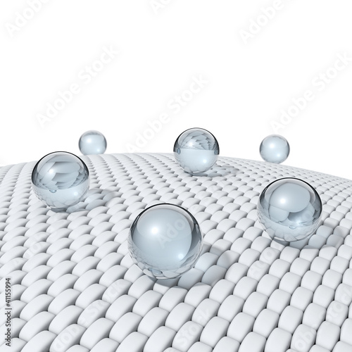 Illustration: Funktionstextil - atmungsaktiv und wasserabweisend - Grafik Funktionstextil - atmungsaktiv und wasserabweisend - Grafik