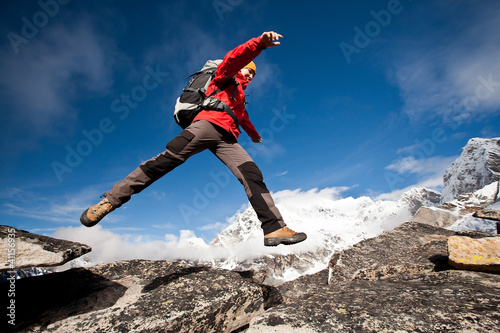 Photo: Hiking in Himalaya mountains Hiking in Himalaya mountains