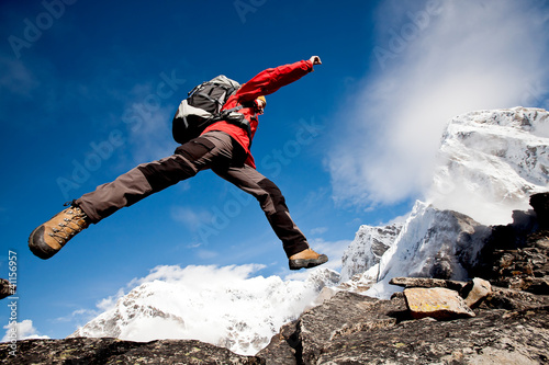 Photo: Hiking in Himalaya mountains Hiking in Himalaya mountains