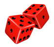 Two red dice