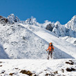Hiking in Himalaya mountains