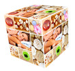 Spa massage collage background. Spa massage collage background.