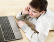 teenager with notebook and phone teenager with notebook and phone