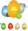 Vector: spring happy easter egg symbols set spring happy easter egg symbols set