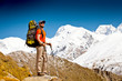Hiking in Himalaya mountains