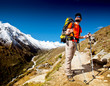 Hiking in Himalaya mountains