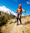 Hiking in Himalaya mountains