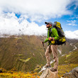 Hiking in Himalaya mountains