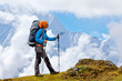 Hiking in Himalaya mountains