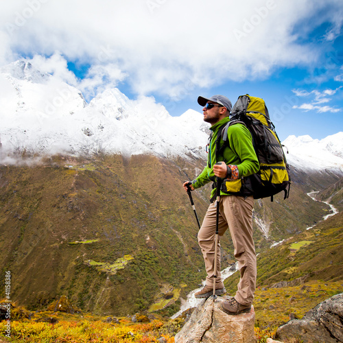 Photo: Hiking in Himalaya mountains Hiking in Himalaya mountains
