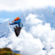 Hiking in Himalaya mountains