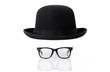 Bowler hat and glasses