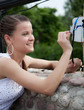 Woman repairing electrical panel