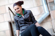 The girl in the urban environment