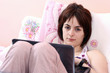 Young woman with laptop