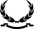Vector laurel wreath and ribbon