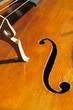 Cellodecke mit Brücke und F-loch