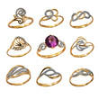 Jewelry golden rings