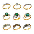 Jewelry golden rings