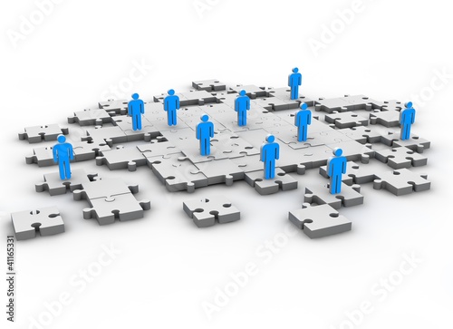 Illustration: team puzzle team puzzle