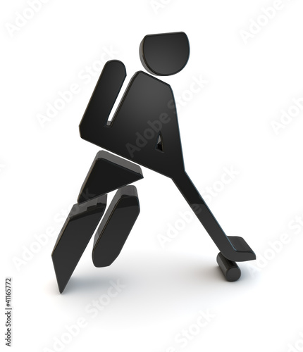 Illustration: hockey symbol 3d hockey symbol 3d
