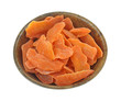 Dried Mango Slices in Wood Bowl