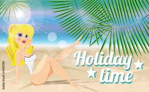 Vektor: Summer holiday card Summer holiday card