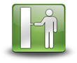 Green 3D Effect Icon "Ticket Machine"