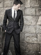 Conceptual Portrait of Stylish Elegant Handsome Man