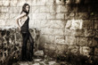 Conceptual Portrait of Stylish Elegant Handsome Woman