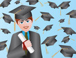 Male Graduation Illustration Male Graduation Illustration