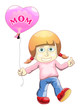 children holding love balloon