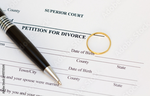 Photo: Petition for divorce paper Petition for divorce paper