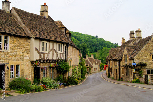 Photo: Quaint town of Castle Combe in the Cotswolds of England Quaint town of Castle Combe in the Cotswolds of England