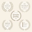 Vector quality emblems with laurel wreath