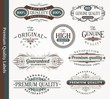 Decorative ornamental emblems of quality