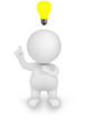 3d Man Illustration having an idea