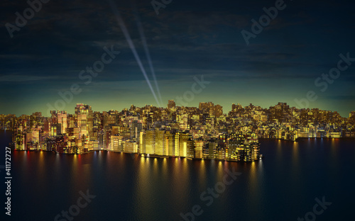 Illustration: Big city by night Big city by night