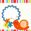 Template greeting card, vector