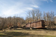 Wooden hut in the forest