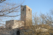 Old brick tower at Pedraza village, Segovia, Spain