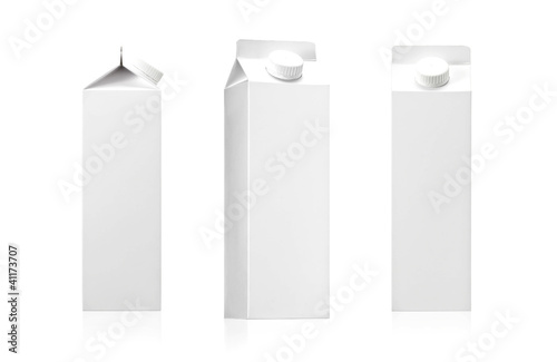 Photo: White Blank milk or juice pack White Blank milk or juice pack