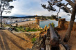View of Tossa de Mar village-ancient castle. Costa Brava. Spain