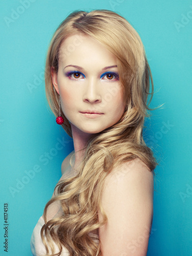 Foto: Lady on bright background Lady on bright background