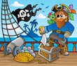 Vektor: Pirate ship deck theme 2 Pirate ship deck theme 2