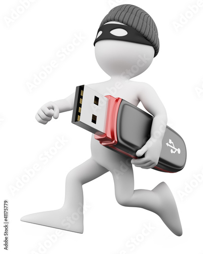 Illustration: 3D Thief - Hacker 3D Thief - Hacker