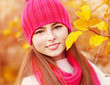 beautiful girl in autumn park beautiful girl in autumn park