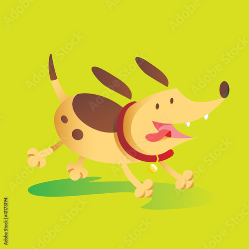 Ilustração: Illustration of a cute dog running Illustration of a cute dog running