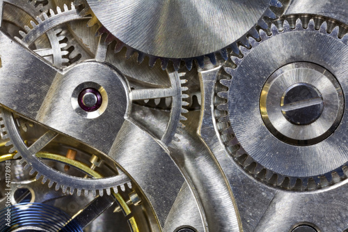 Photo: Vintage Pocket Watch Inside Macro Vintage Pocket Watch Inside Macro