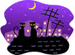 Cats at night